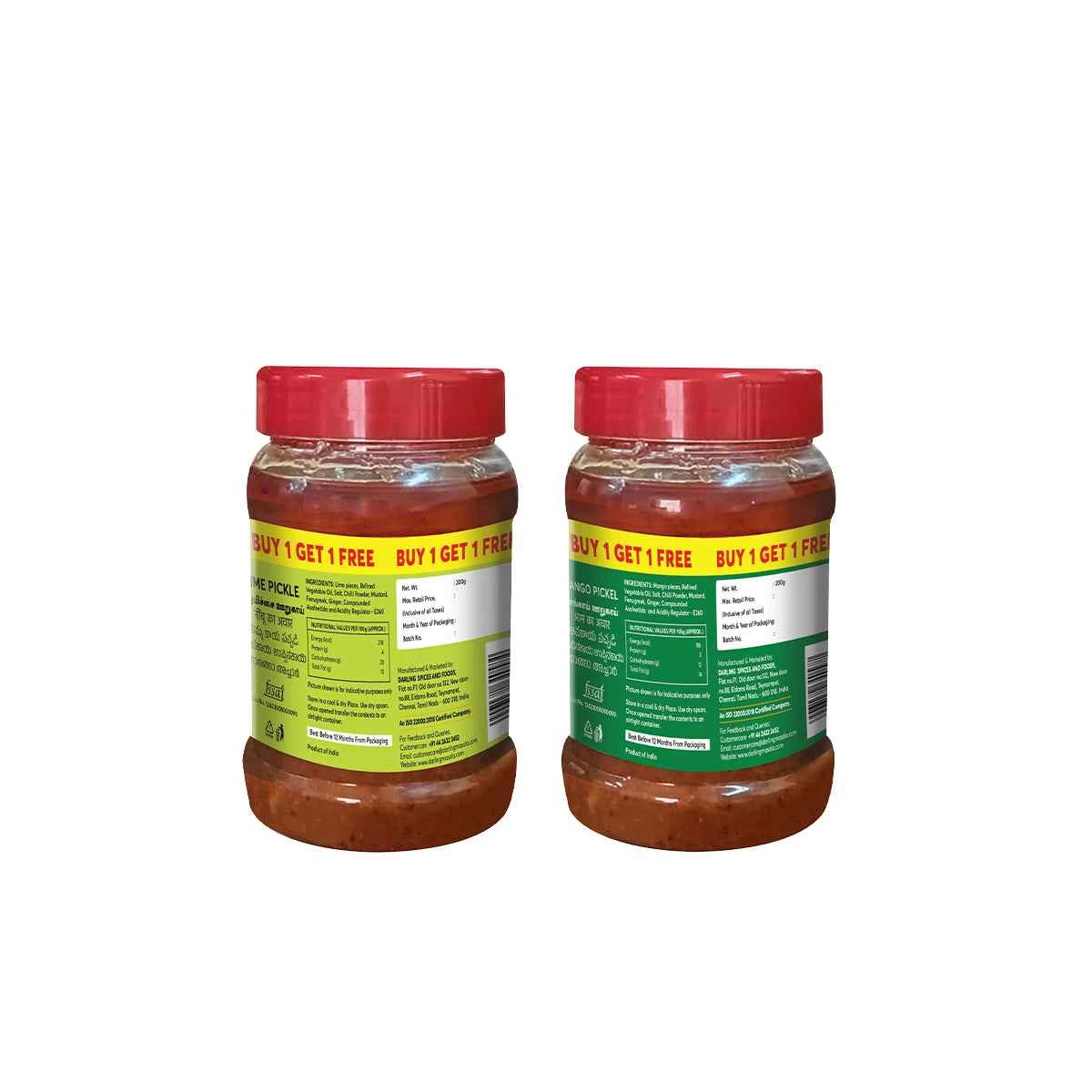 Darling Pickle Combo – Lime & Mango Pickle (200g)